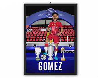 Joe Gomez (Liverpool FC) - Champions 19/20 LFC Caricature Illustration Print - A3, A4 or A5