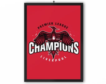 LFC Bird Print (Red) | A3 A4 A5 Poster Liverpool FC Champions 19/20