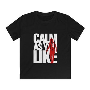 Calm As You Like - Virgil van Dijk LFC Black T-Shirt (White & Red Print) Liverpool