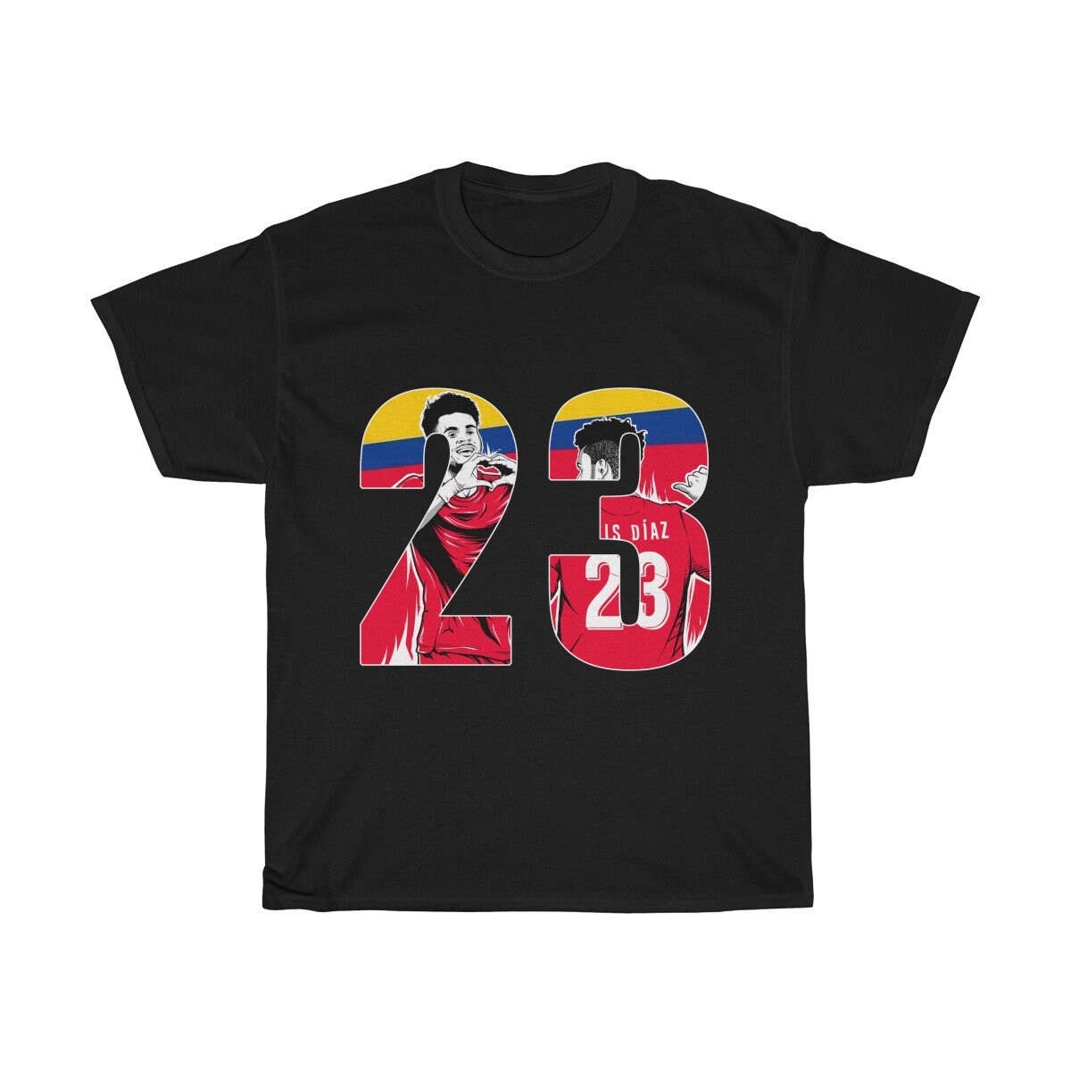 LFC Luis Diaz 23 Colombia T-shirt (black or White) Liverpool - Etsy
