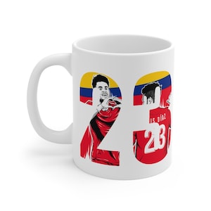 Diaz 23 | Liverpool FC Luis Diaz Mug (White Background) | LFC 2021/22
