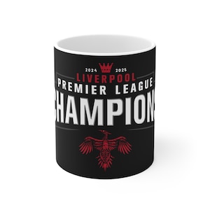 Premier League Champions 2024/25 Liverpool FC Mug (LFC Black Background)