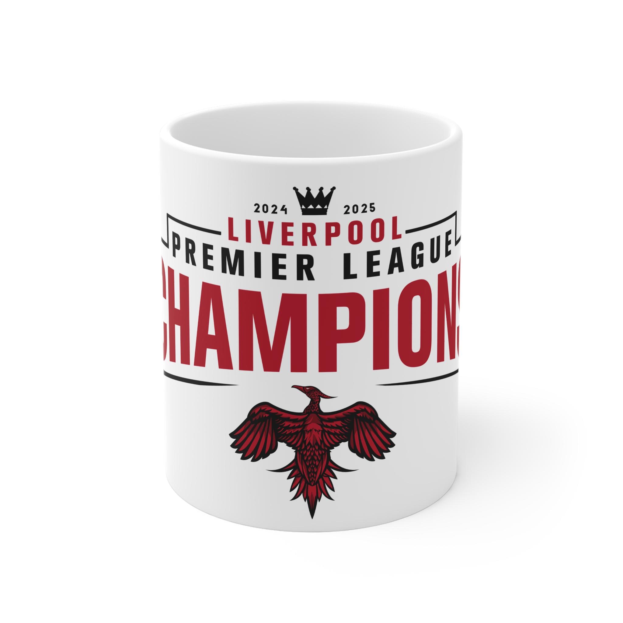 プレミアリーグチャンピオン 2024/25 リバプールFC マグカップ（LFC 白