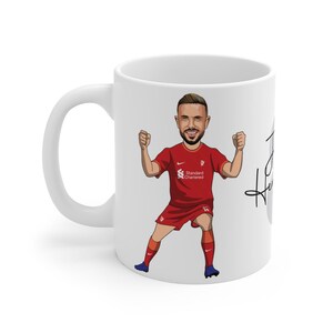 Jordan Henderson | Liverpool FC Caricature Hendo Mug (White Background) | LFC 2021/22