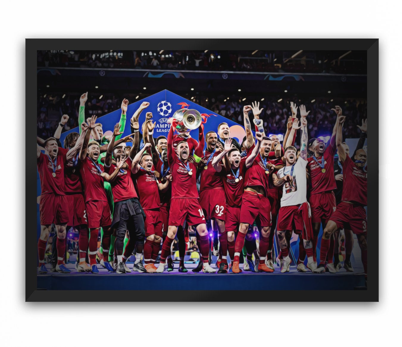 リバプールFC 選手ポスターセット　A4版 LFC ヨーロッパの王者 | リバプール FC ポートレート - A3、A4、または