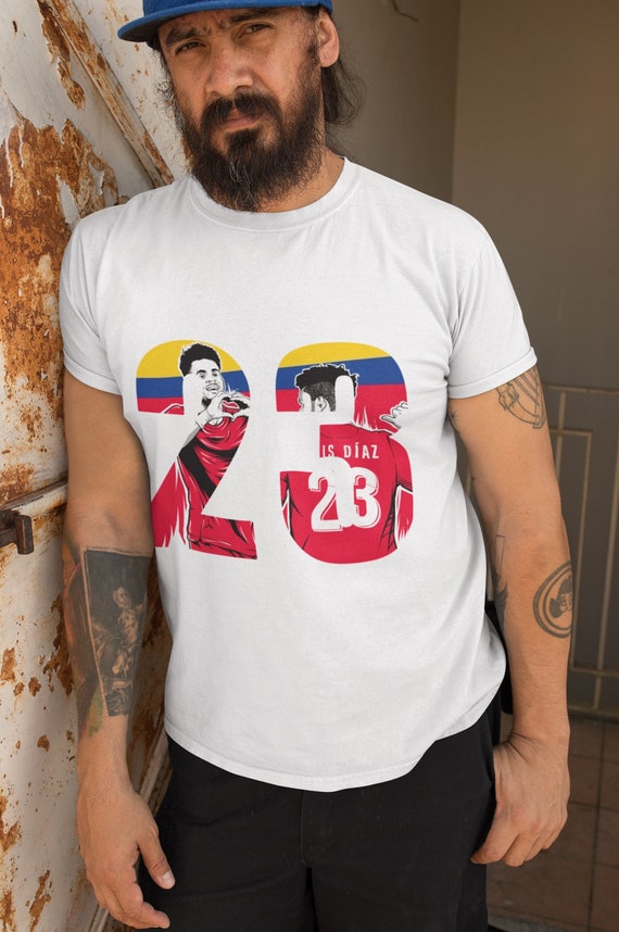 LFC Luis Diaz 23 Colombia T-shirt (black or White) Liverpool - Etsy