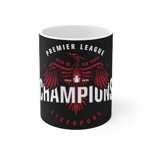 Premier League Champions 24/25 Liverpool FC Mug (LFC Black Background)