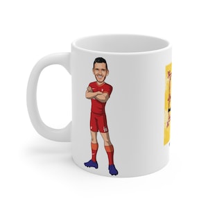 Andy Robertson | Liverpool FC Caricature Robbo Mug (White Background) | LFC 2021/22