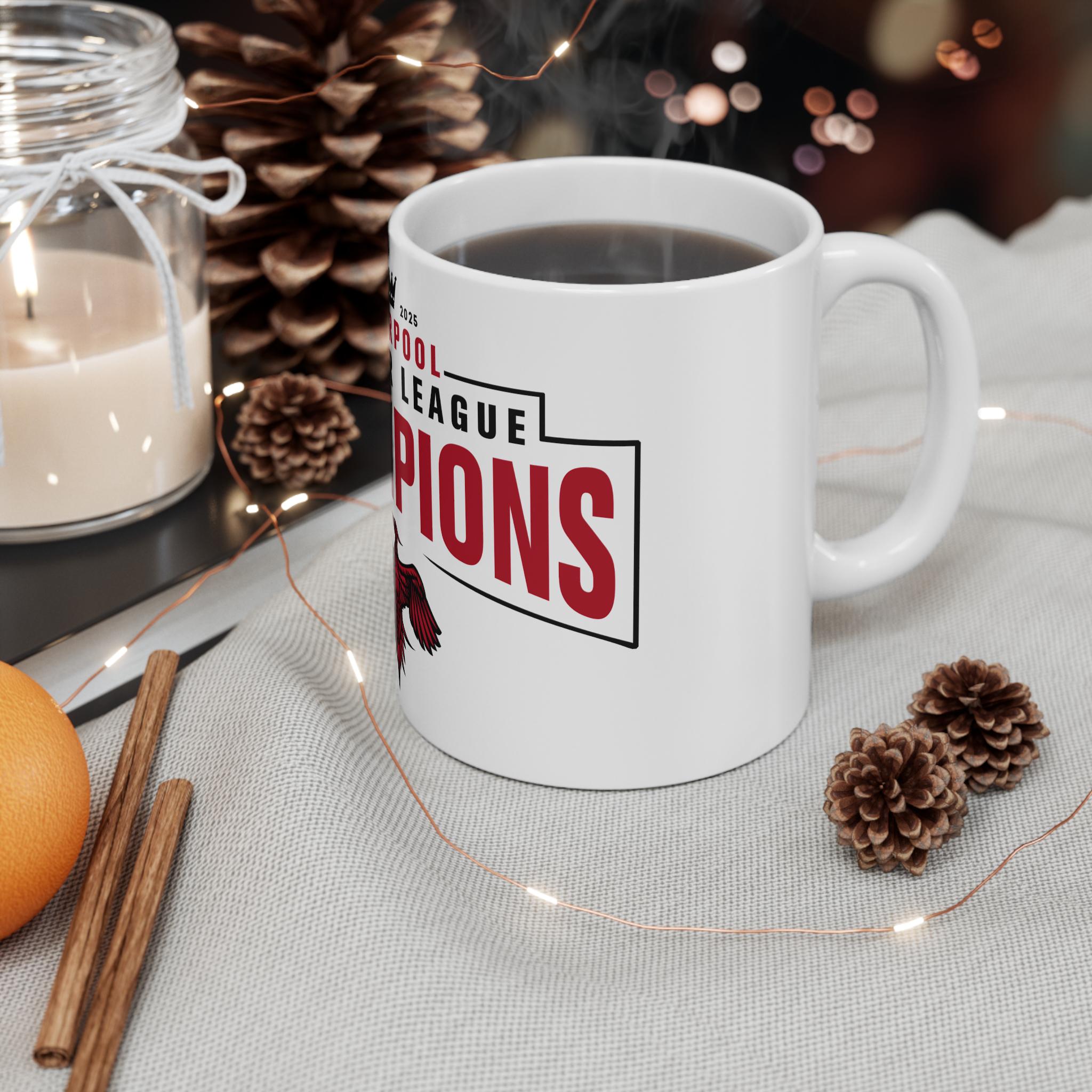 プレミアリーグチャンピオン 2024/25 リバプールFC マグカップ（LFC 白