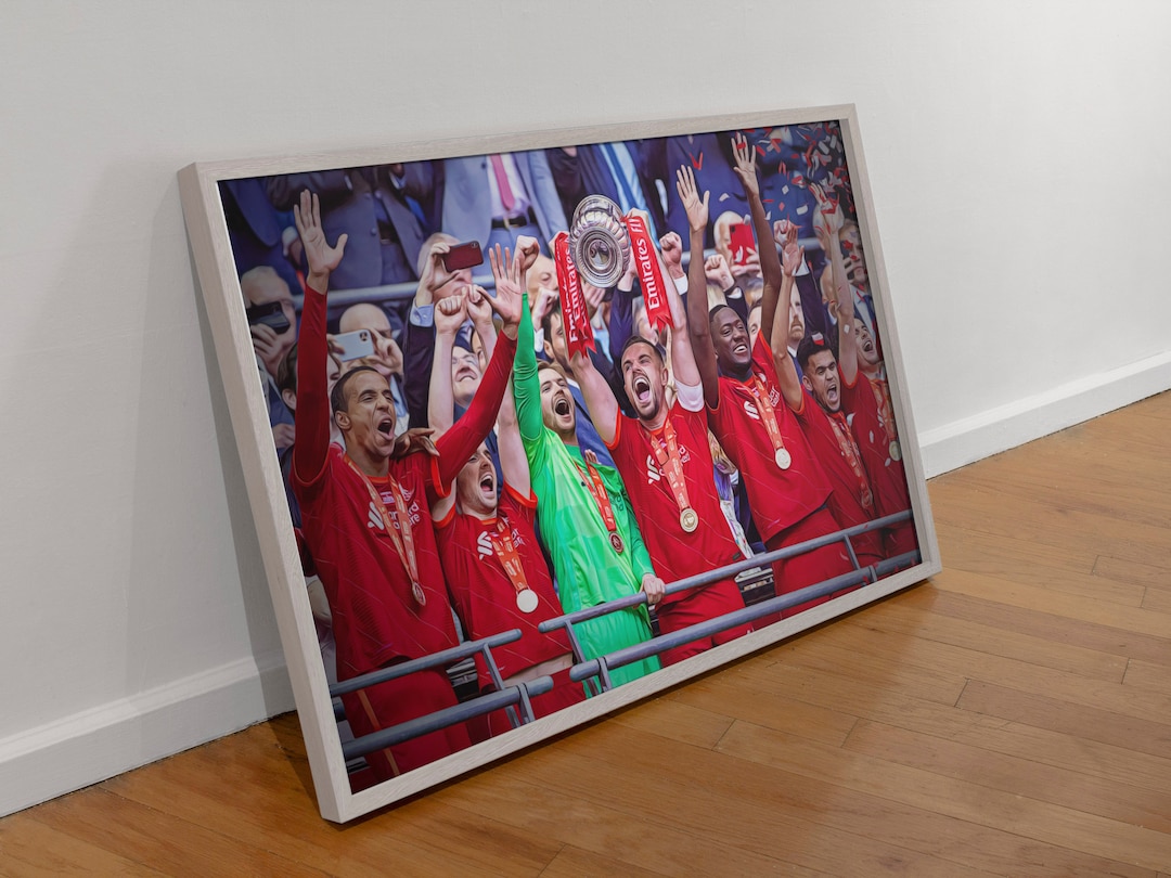 Stampa Artistica Liverpool FC Vincitori FA Cup 2021/22 - Word Art A4/A3 - Regalo Memorabilia