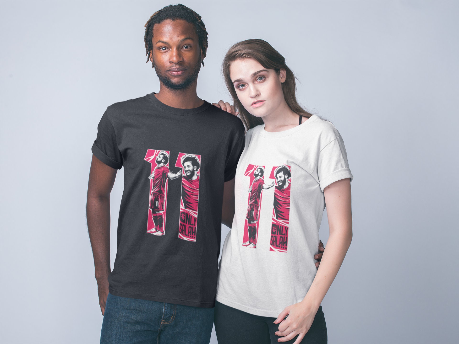 新品 リヴァプール サラー Tシャツ XL 11番 黒色 OnlySalah LFC モハメド・サラー 11 Tシャツ (ブラックまたは