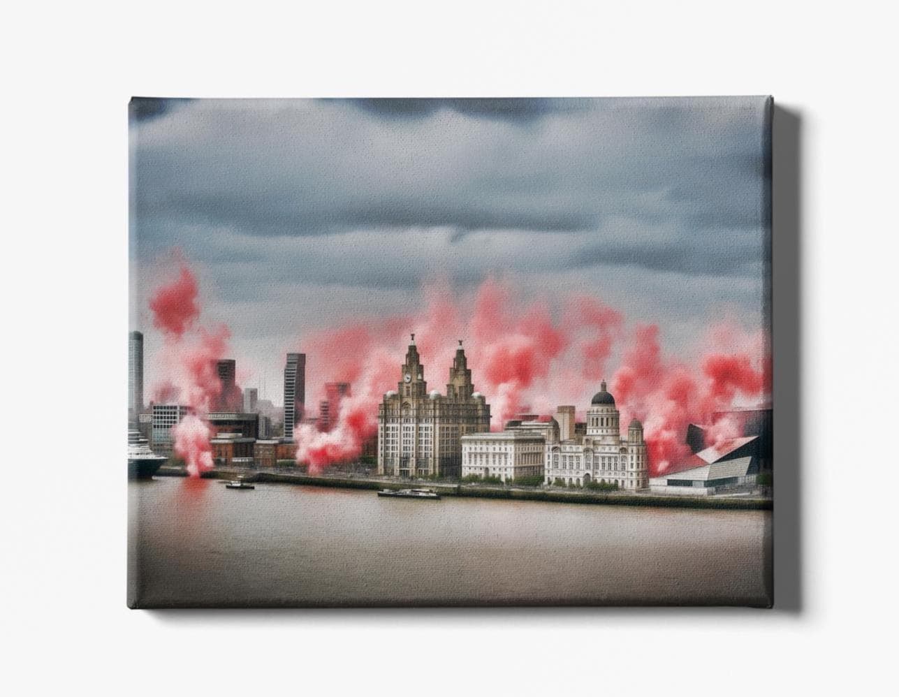 Liverpool Skyline Cityscape - LFC 2025 Parade Pyro - Liverpool FC ...