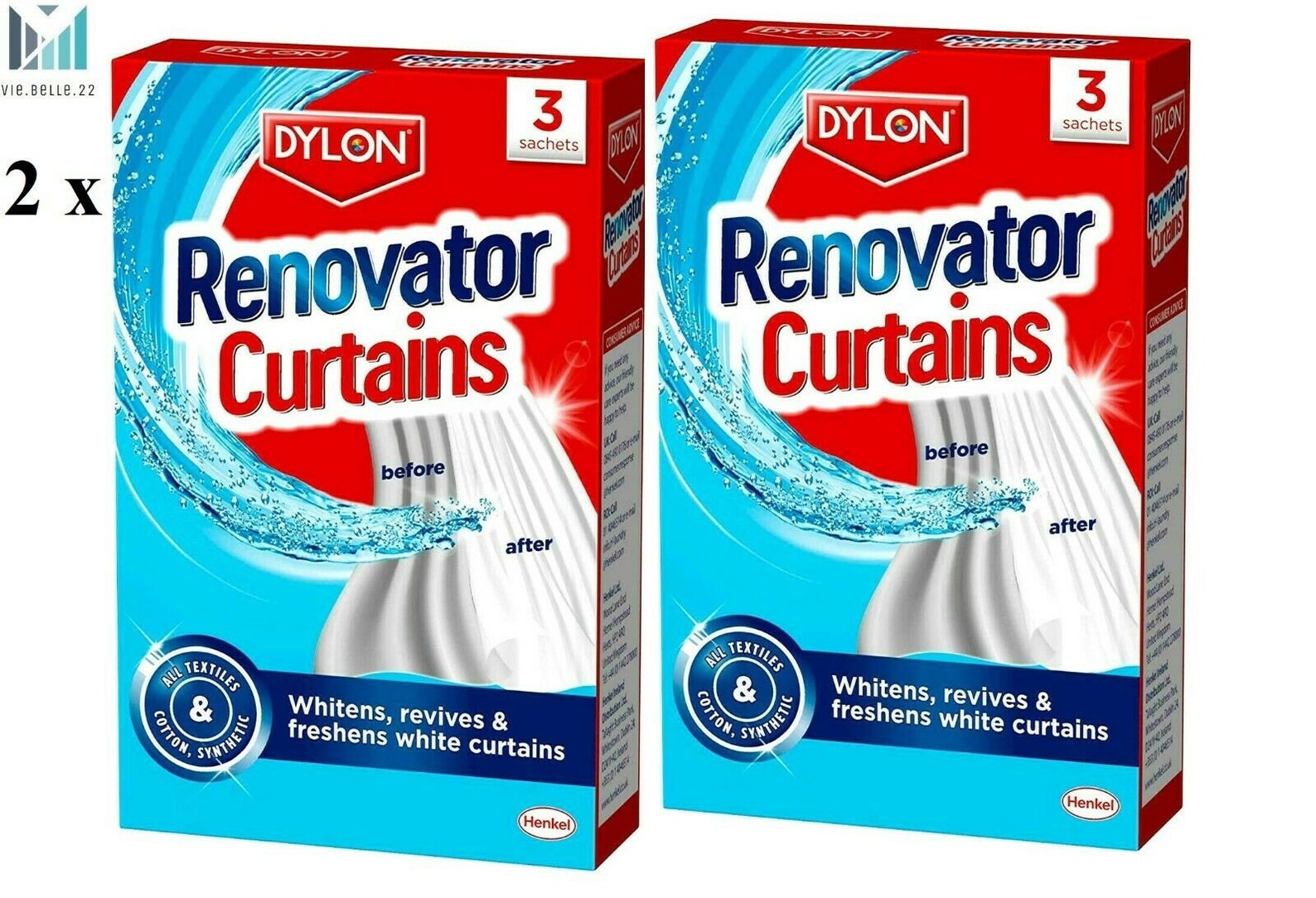 Dylon Net Curtain 2x Renovator Whitener Revive Freshens White Etsy