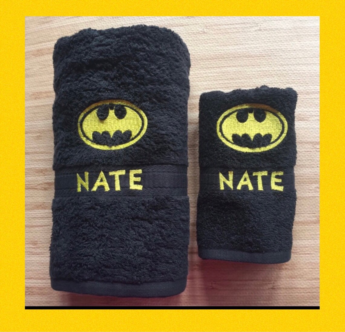 Personalized Batman bath towel with name birthday gift beach Etsy
