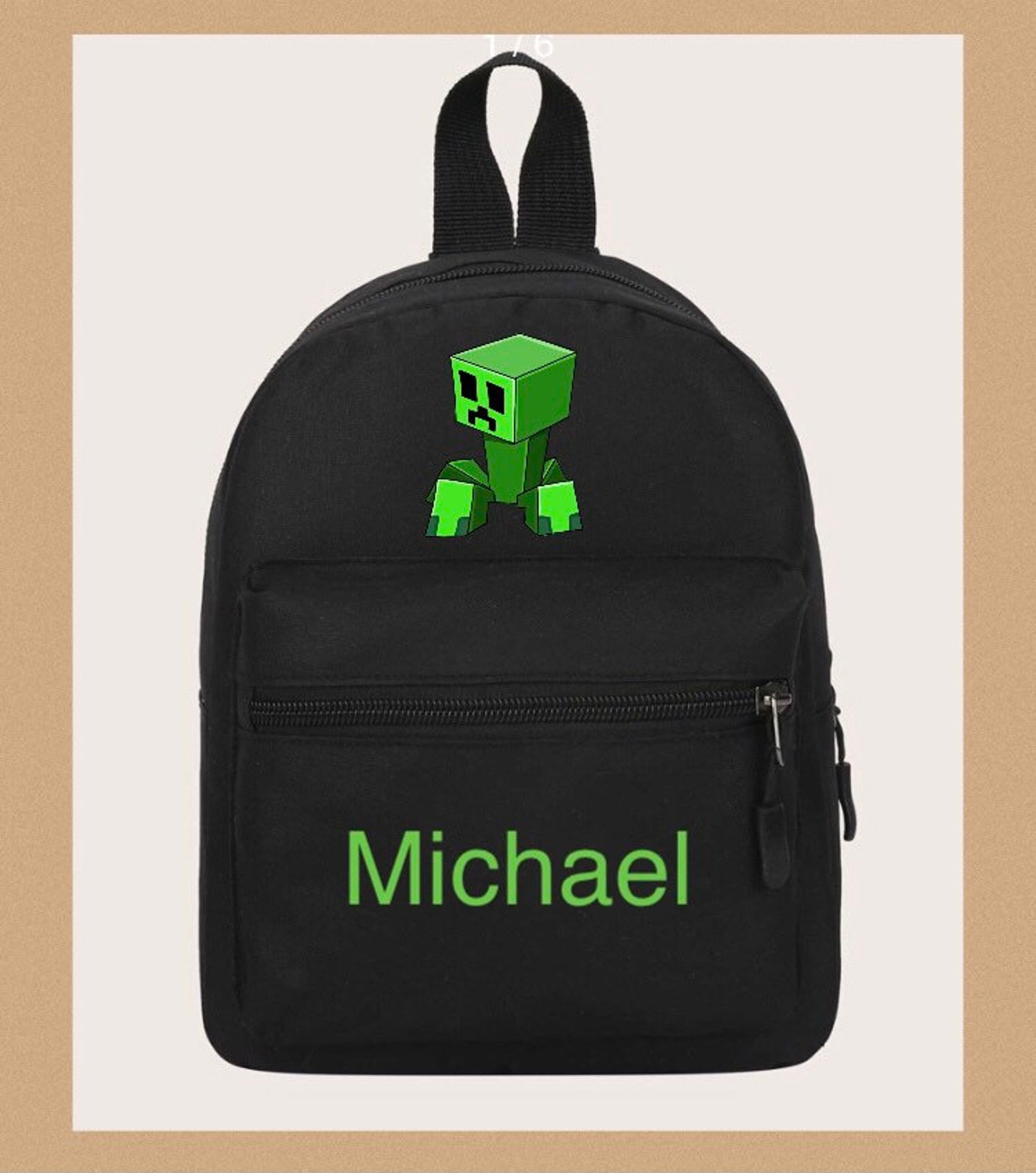 Personalizado inspirado en Minecraft mochila escolar con Etsy