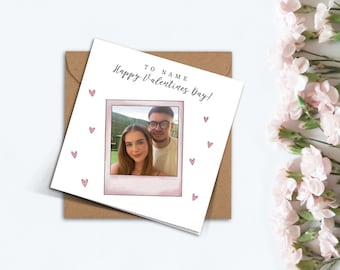 Gepersonaliseerde foto en naam Valentijnsdag aangepaste Polaroid kaart voor vriend vriendin vriend vrouw man Valentijn cadeau