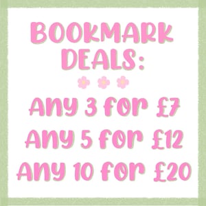 A Pack of Bookmarks, Set of 3, Set of 5, Set of 10, Cute Bookmarks Gift for Book Lover Reader Best Friend, Girlfriend, Boyfriend, Sister
