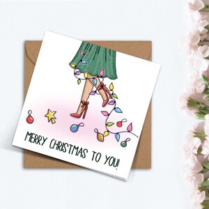 Süße Weihnachtskarte, Karte für Sie, Handgemachte Einfach Girly Karte für Mama, Freundin, Freund, Familie, Bruder, Schwester, Großeltern