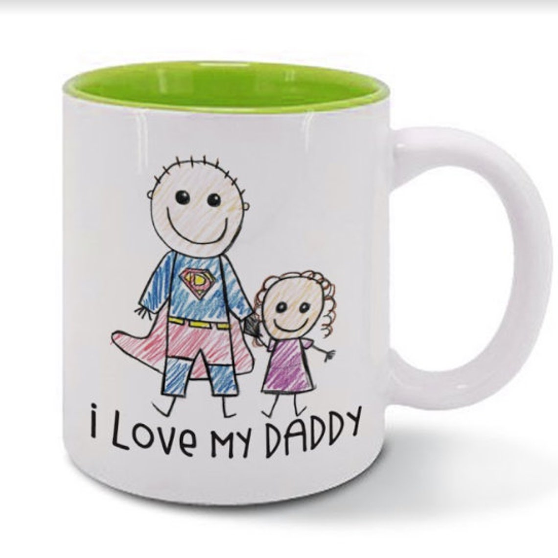 I love my DADDY cup fathers day gift mug personalised | Etsy