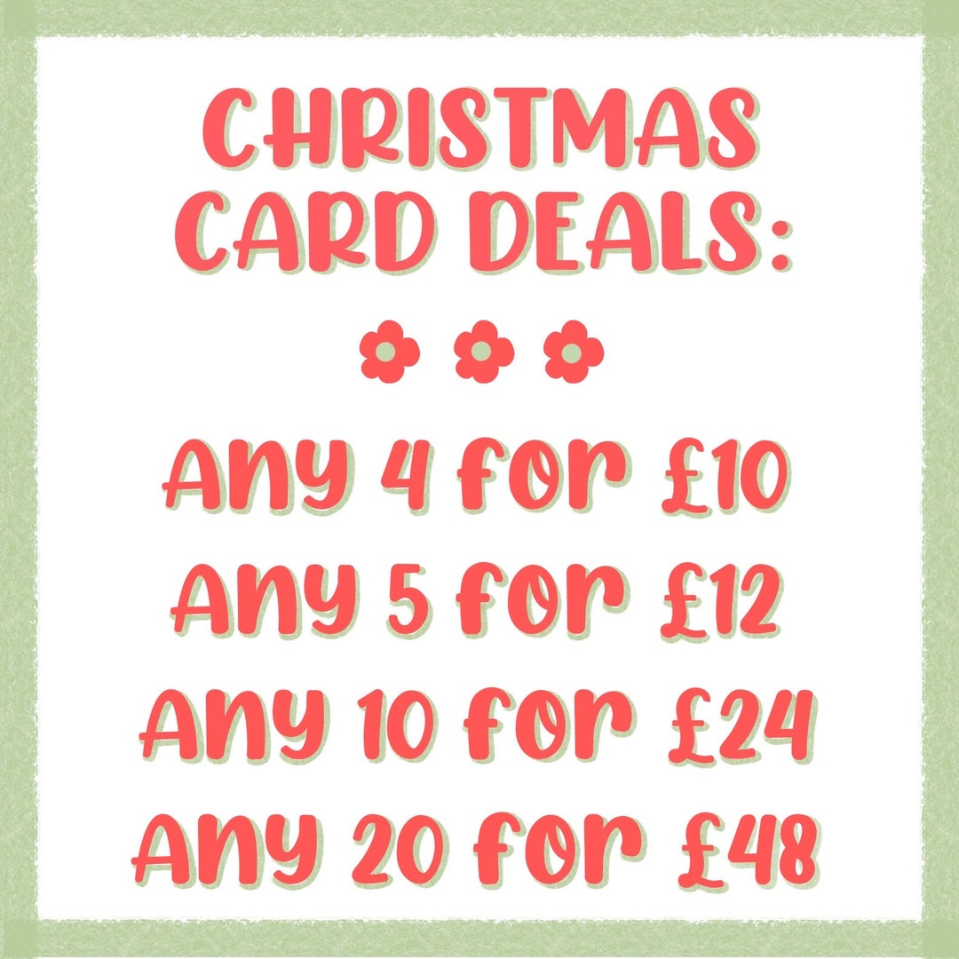 Christmas Card Deals NOT FOR PURCHASE Bulk Buy Christmas Card Etsy
