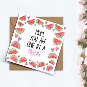 Linda tarjeta del Día de la Madre Love You Berry Much, tarjeta para mamá, tarjeta simple hecha a mano para mamá, abuela, nana, mamá, madrastra