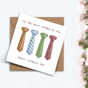 Carte de fête des pères heureuse, jolie carte simple pour le meilleur beau-père, joli cadeau fait main pour papa, grand-père, beau-père