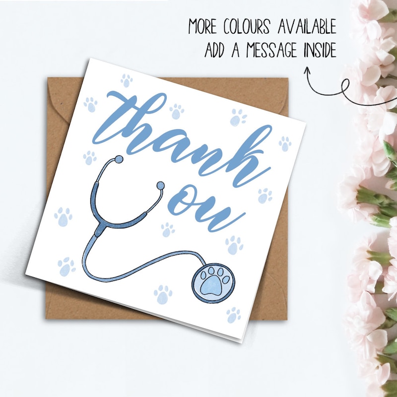 Thank You Cards for Veterinarian Etsy Thank You Cards for Veterinarian Etsy