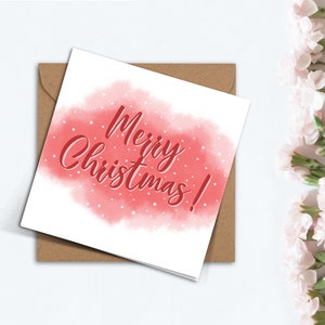 Niedliche rote Weihnachtskarte, Karte für sie, handgemachte einfache Weihnachtskarte für Mama, Freundin, Freund, Familie, Bruder.