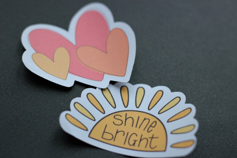 14 Pink and Yellow Themed Aesthetic Stickers Cute Sticker - Etsy Canada