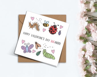 Cute Bugaboo Valentines Day Card Handmade Punny Funny Card for Boyfriend Girlfriend Friend Wife Husband Valentine Gift