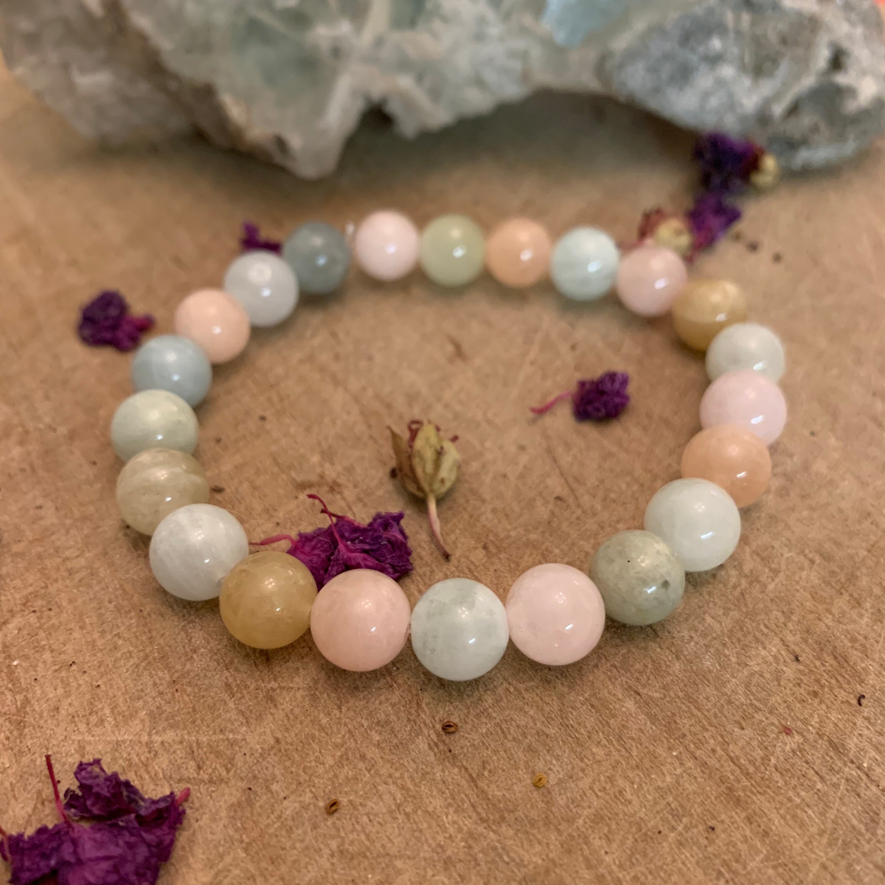 Rainbow/Multicolor Stretch Bracelet with 8mm Beads Etsy