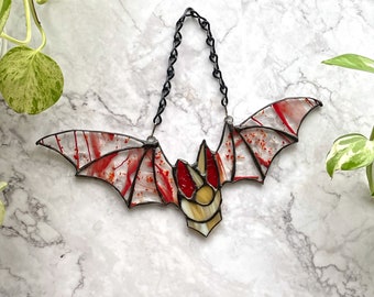 Bloody Wing Bat Stained Glass Suncatcher Glass Art