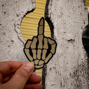 Skeleton Finger Sticker Decal