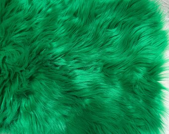 Green Soft Faux Fur, 9 x 15 inches - Craft Fun Fur