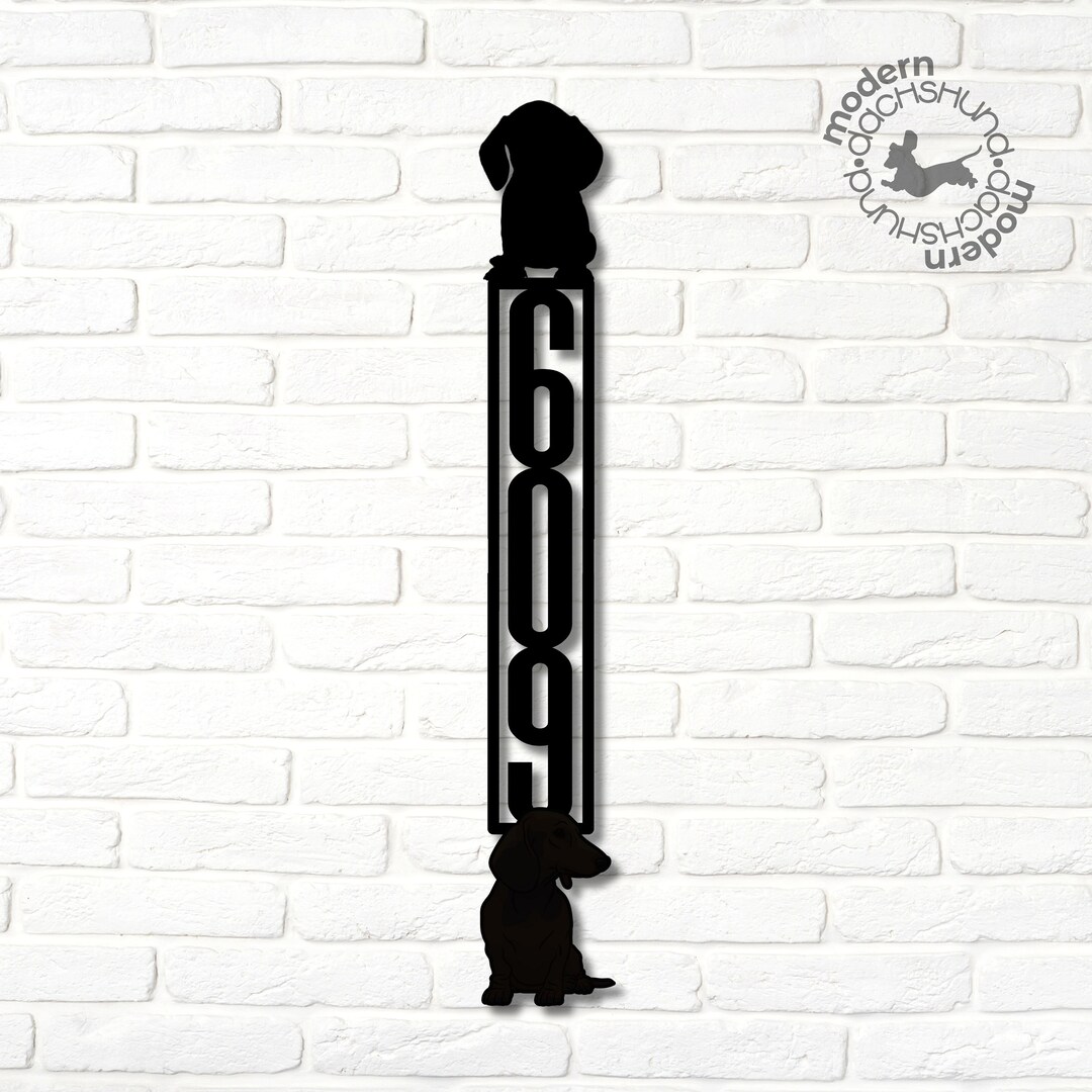 Longer Thinner Ween Street Address Sign, Narrow Dachshund Address ...