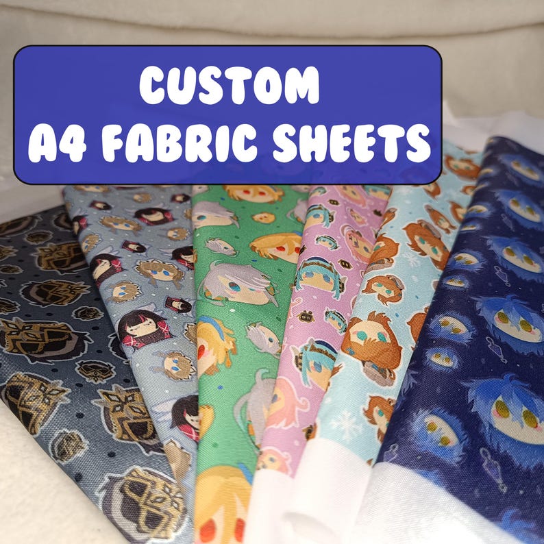 Custom Character Fabrics A4 Size 12