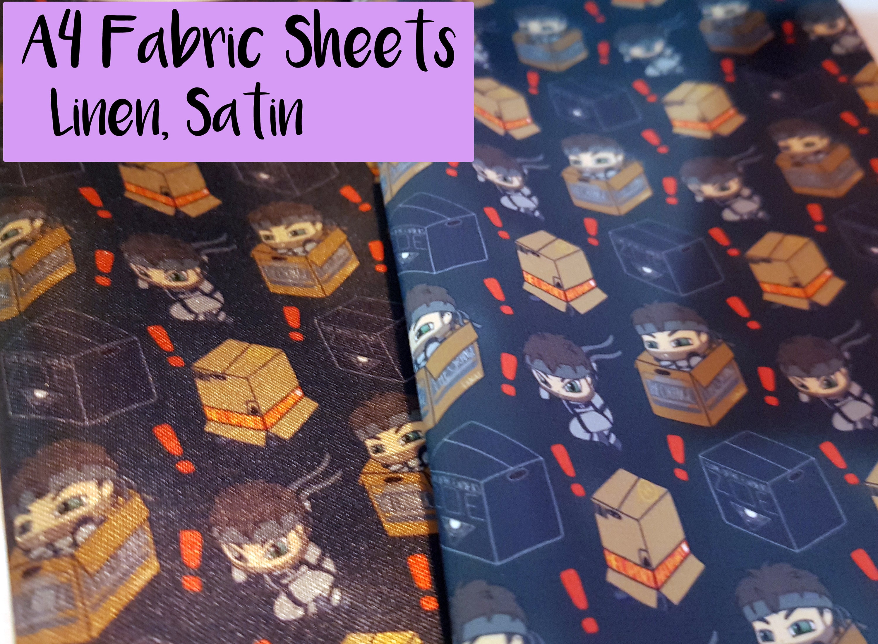 A4 Size MGS Snake Fabric Chibi Cartoon Box Funny Kawaii - Etsy