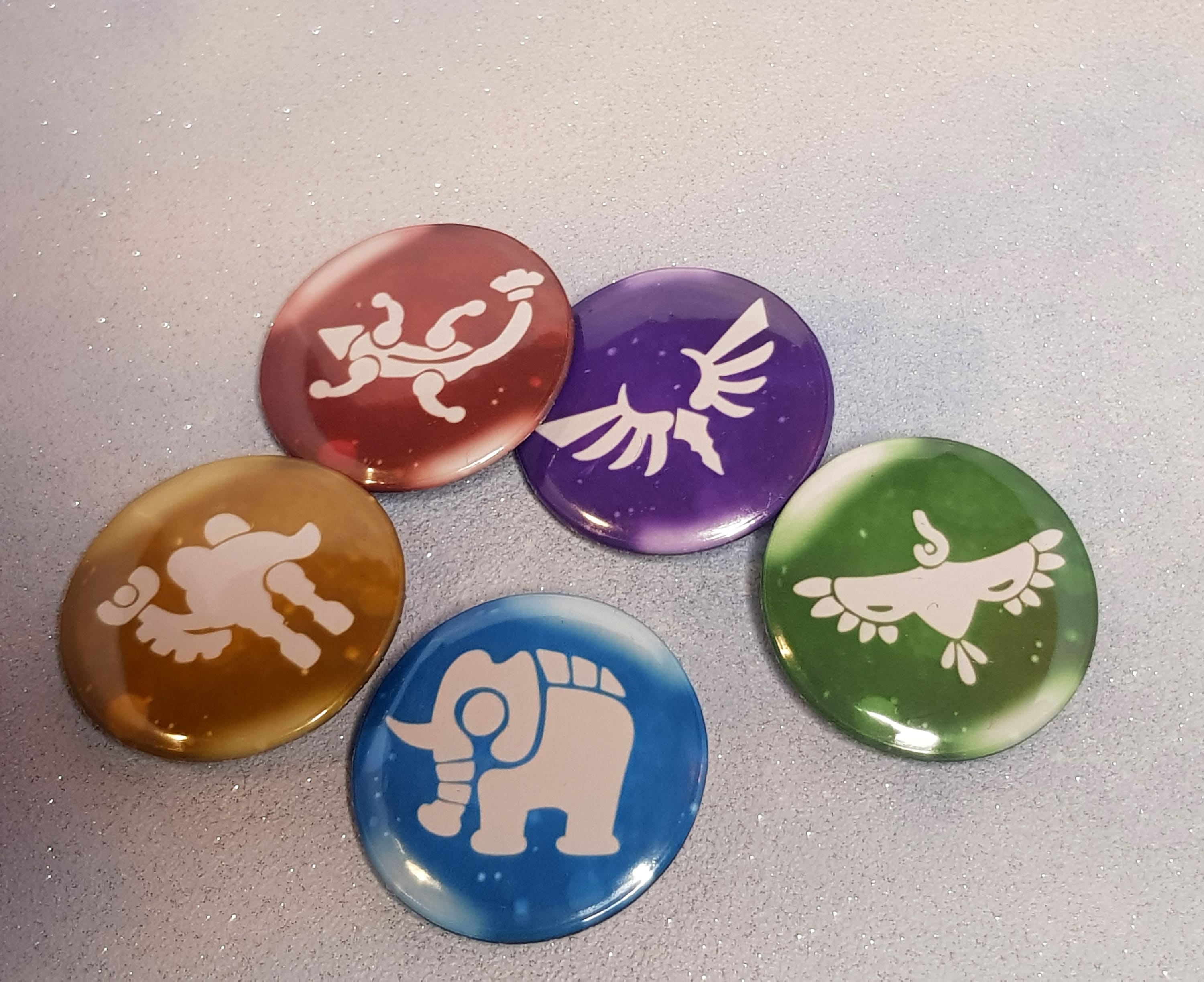 Champion Badges - Urbosa, Daruk, Mipha, Revali, Breath of the Wild, The Legend of Zelda, Age Of Calamity -  3 SIZES 25mm 32mm 44mm