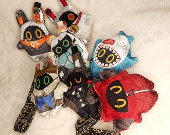 Bangboo ZZZ Plush Keyring • Handmade Keychain + Matching Fabric Strap Keyring • Cute Bag Charm Gift • Zenless Zone Zero Fans