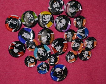 Persona 5 Contact Buton Badges -  Amamiya, Takamaki, Niijima , Futaba Sakura, Yusuke Kitagawa, Haru Okumura, Morgana - 3 SIZES TO CHOOSE