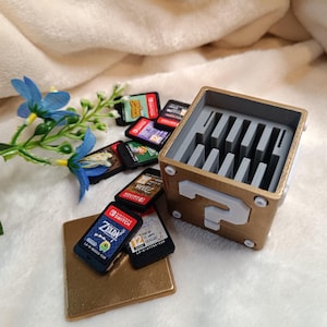 Question Block Cube Switch Game Storage - Micro SD, Cartrige, Video Game, Novelty, Gift, Mascot