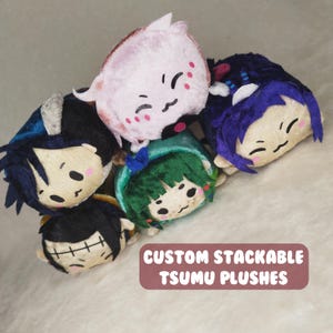 Custom Displayable Tsumu Stackable Bean Plush – Made Just for You! With Display Box! Anime, Gaming, Fandom, Everything & Anything else!