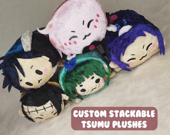 Custom Displayable Tsumu Stackable Bean Plush – Made Just for You! With Display Box! Anime, Gaming, Fandom, Everything & Anything else!