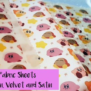 "A4 size ""Kirby"" Print Stoffe - Kirby, poyo, Waddle Dee, Cute, Kawaii -"