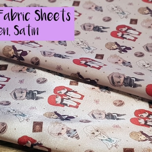 A4 Größe Nier Characters Fabrics - Automata, Replikant, Emil, Kaine, Pod, Lunar Tear, Grimoire Weiss, Gestalt Satin, Leinen, Samt, Polyester