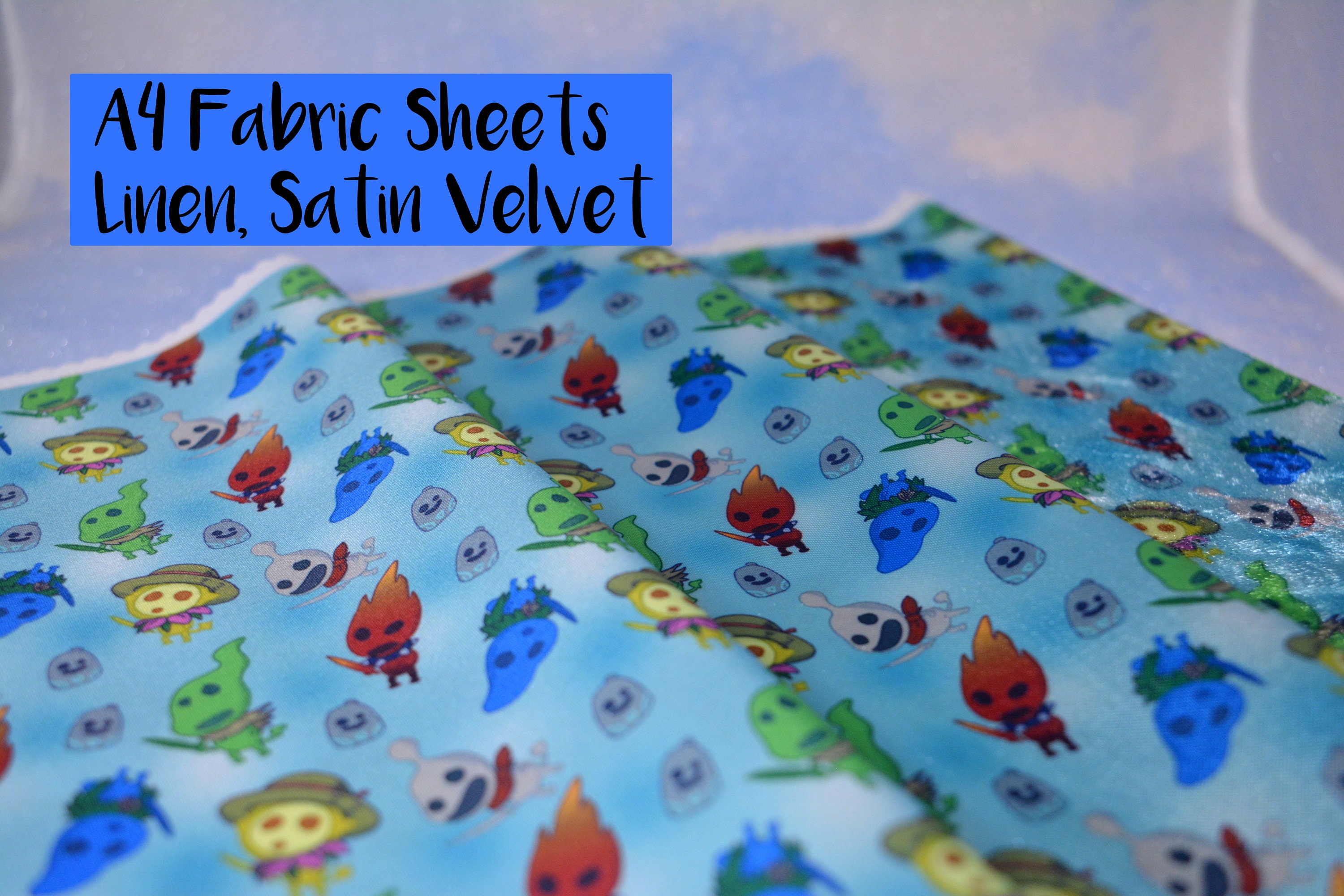A4 Fabric Ni No Kuni Higgledy - Revenant Kingdom,  Higgledy Stone, Elements