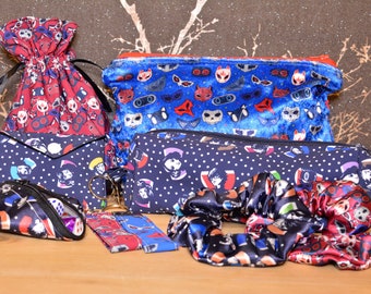 Persona Character Gift Bundle - Scrunchie, Pencil Case, Wallet, Dicebag, Keyring, Cosmentic bag p5 royal, ren, kasumi morgana, makoto futaba