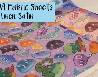 A4 Fabric Genshin Element Slimes, Mixed and singles! Electro, Hydro, Pyro, Cryo, Anemon, Dendro, Geo,