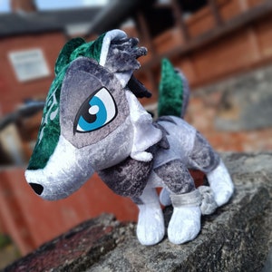 Wolf Link Plush - Velvet, Zelda, Twilight, Princess, legend, cute, chibi