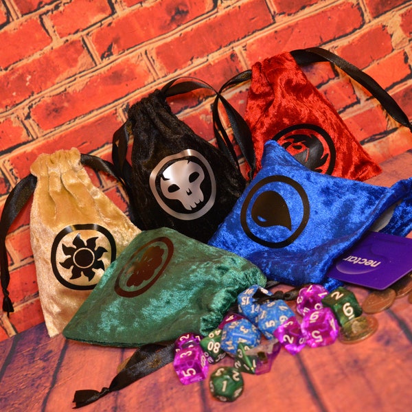 Magic the Gathering Velvet dice bag - Small, gift dnd, tabletop